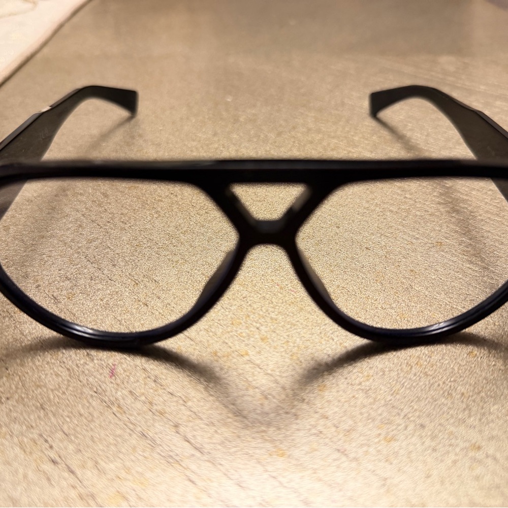 Bottega Veneta Matte Black Aviator-Inspired Sunglasses